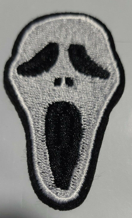Scream "Ghost Face" Silhouette Smaller Embroidered Patch -new