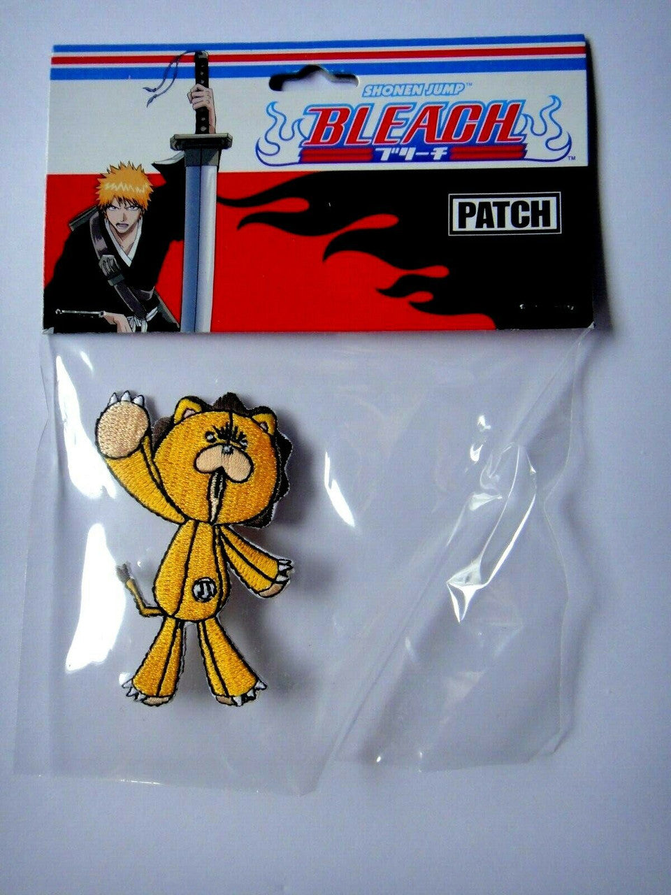 Measures 2.5 inches tall.  A new Bleach: Kon Halt Anime embroidered patch. Sew on or iron on. New.

Please note we will always combine shipping on like items.  Any additional patch or pin will ship for 50 cent per item.  Any additional payment will be reimbursed to your Paypal account.  Thank You.