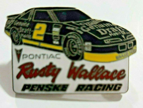 Nascar #2 Rusty Wallace Penske Racing "Miller Genuine Draft" Enamel Pin -new