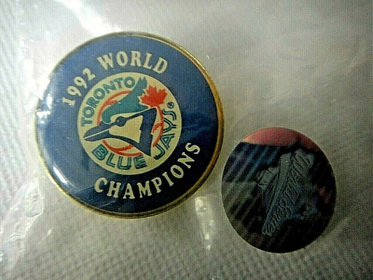 1 inches diameter,  a new Toronto Blue Jays, 1992 World Series Champion Enamel Lapel Pin with clutch back. New. 

Please note we will always combine shipping on like items.  Any additional patch or pin will ship for 50 cent per item.  Any additional payment will be reimbursed to your Paypal account.  Thank You