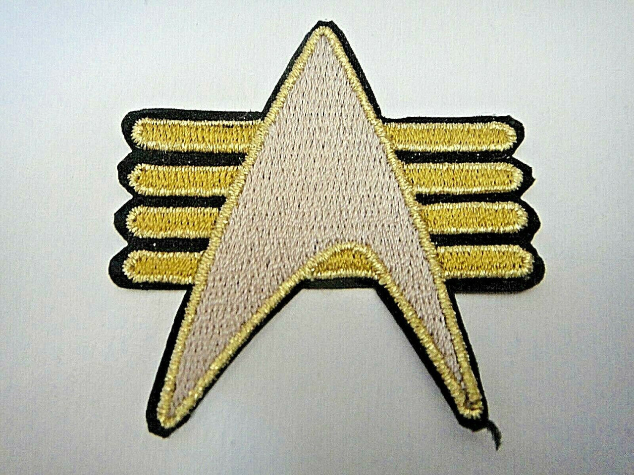 2 inches square,  a new Star Trek: The Next Generation "Future Imperfect" Logo embroidered patch. Sew on or iron on. New.

Please note we will always combine shipping on like items.  Any additional patch or pin will ship for 50 cent per item.  Any additional payment will be reimbursed to your Paypal account.  Thank You.