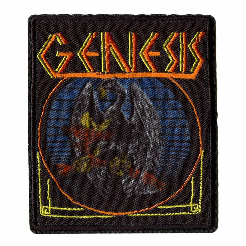 3.5 inches tall,  Genesis Logo " Original Artwork" embroidered patch. Sew on or iron on. New.

Please note we will always combine shipping on like items.  Any additional patch or pin will ship for 50 cent per item.  Any additional payment will be reimbursed to your Paypal account.  Thank You.