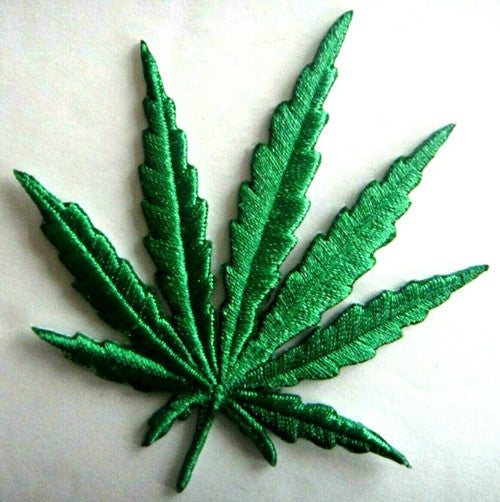 Marijuana Leaf 3 inch Embroidered Patch -new