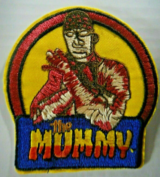 4 inches tall,  a new The Mummy, Universal Monsters embroidered patch. Sew on or iron on. 

Please note we will always combine shipping on like items.  Any additional patch or pin will ship for 50 cent per item.  Any additional payment will be reimbursed to your Paypal account.  Thank You.