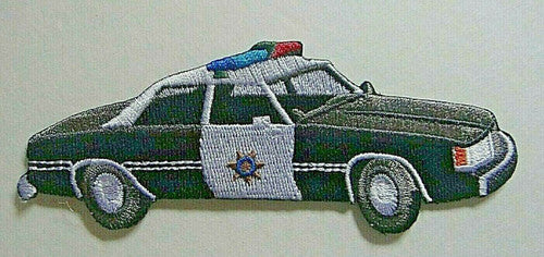 Police "P.D." Squad Car "Die-Cut" Embroidered Patch -new