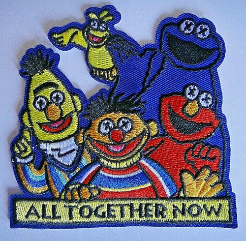 Sesame Street "All Together Now" Embroidered Shoulder Patch -new