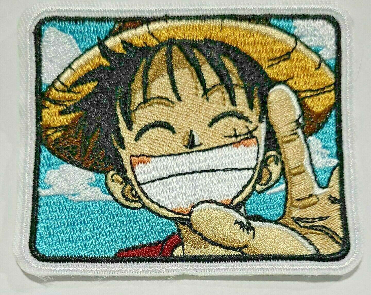 3 inches tall,  One Piece Luffy in a Straw Hat (Japanese Anime) Embroidered Patch.  Sew on or iron.  New

Please note we will always combine shipping on like items.  Any additional patch or pin will ship for 50 cent per item.  Any additional payment will be reimbursed to your Paypal account.  Thank You.
