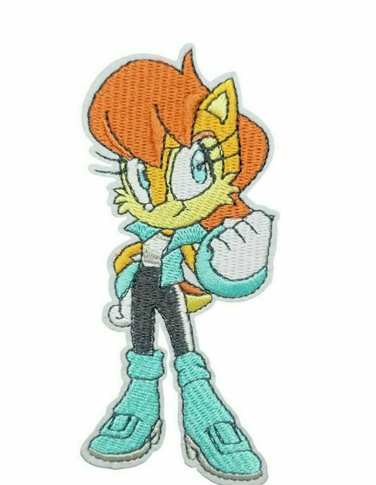 4.5 inches tall, a new Sally Acorn (Sonic the Hedgehog)  embroidered patch. Sew on or iron on. New.

Please note we will always combine shipping on like items.  Any additional patch or pin will ship for 50 cent per item.  Any additional payment will be reimbursed to your Paypal account.  Thank You.