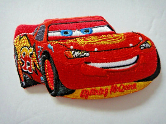 4 inches wide, a new Disney, Cars, "Lightning McQueen" embroidered patch. Sew on or iron on. New

Please note we will always combine shipping on like items.  Any additional patch or pin will ship for 50 cent per item.  Any additional payment will be reimbursed to your Paypal account.  Thank You.