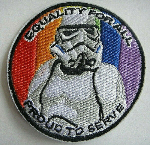 Star Wars "Equality For All, Proud to Serve" Embroidered Patch -new