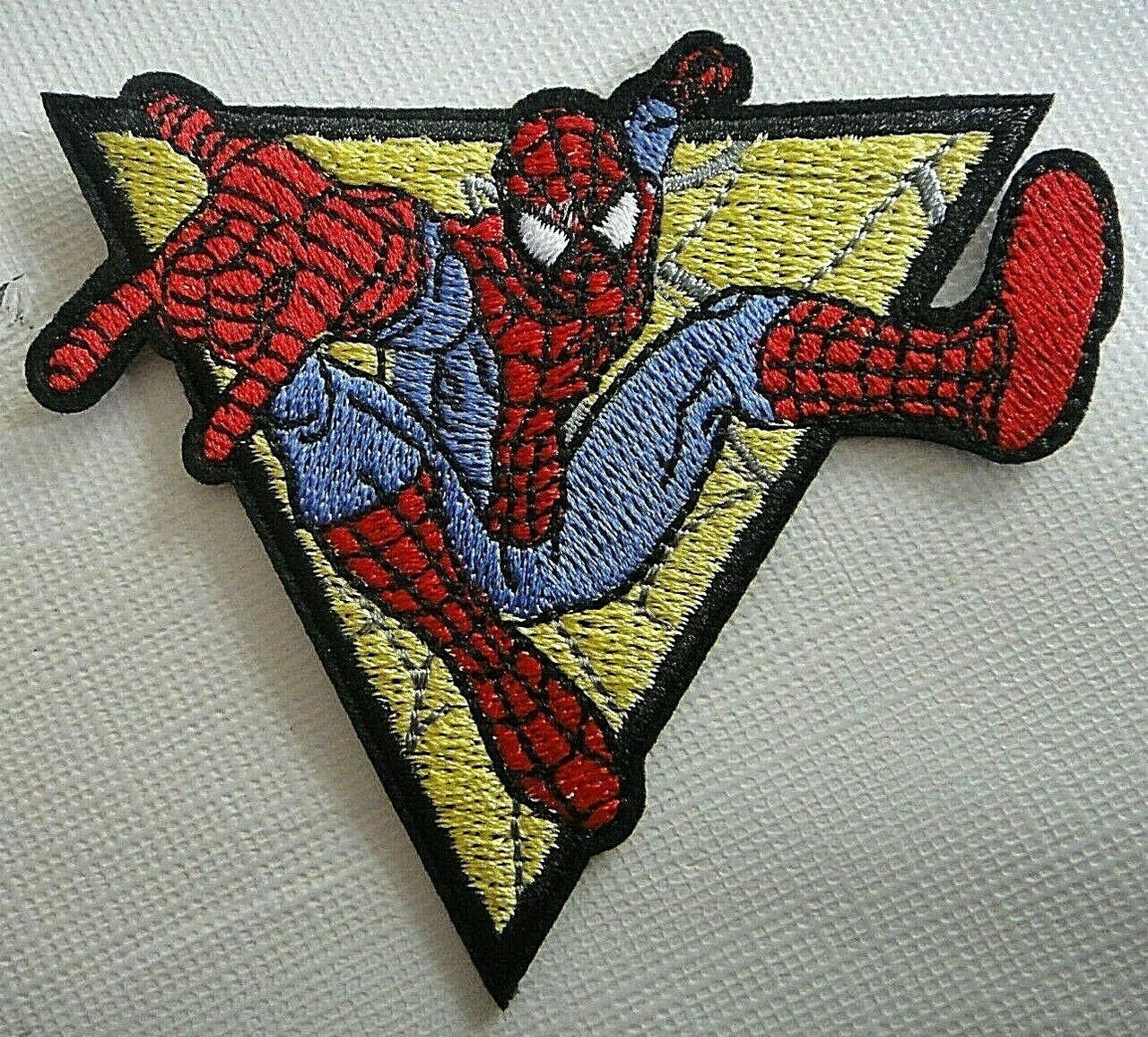 4 inches wide, a new Amazing Spider-Man "Swinging" (Marvel Comics) embroidered patch. Sew or iron on. New.

Please note we will always combine shipping on like items.  Any additional patch or pin will ship for 50 cent per item.  Any additional payment will be reimbursed to your Paypal account.  Thank You.