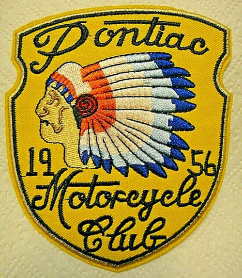 Pontiac Motorcycle Club, 1956 Embroidered Patch -new