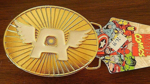 Captain America Winged "A" Metal Enamel Belt Buckle (Jewel-M) -NEW