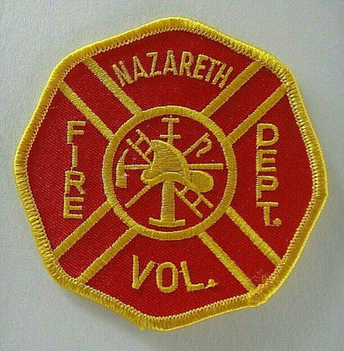 Nazareth, PA Volunteer Fire Dept Shoulder Embroidered Patch -new