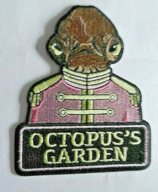 3.75 inches tall,   a new Star Wars Octopus Garden (Admiral Ackbar, Beatles Sgt. Pepper's Lonely Club Parody) embroidered patch. Sew on or iron on.

Please note we will always combine shipping on like items.  Any additional patch or pin will ship for 50 cent per item.  Any additional payment will be reimbursed to your Paypal account.  Thank You.