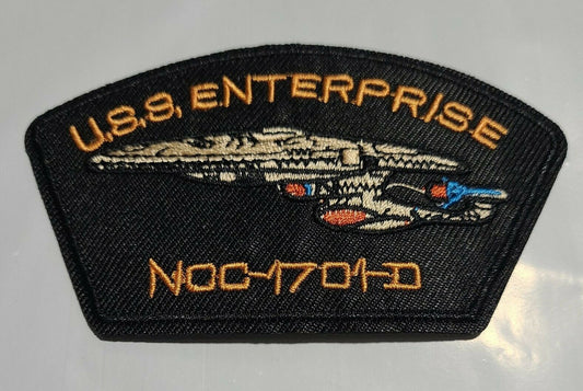 4 inch wide, a new Star Trek U.S.S. Enterprise NCC-1701-D Smaller embroidered patch.  Sew in or iron. 

Please note we will always combine shipping on like items.  Any additional patch or pin will ship for 50 cent per item.  Any additional payment will be reimbursed to your Paypal account.  Thank You.