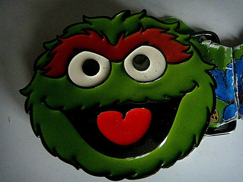 Sesame Street "Oscar the Grouch" Enamel Metal Belt Buckle -NEW