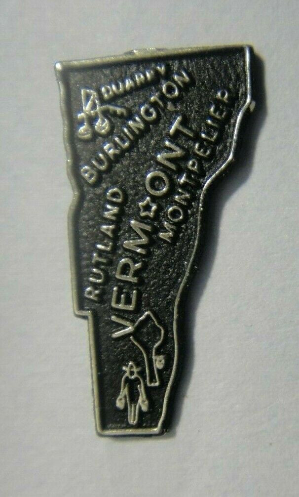 3/4 inches tall,  a new Vermont State Raised Relief Metal Lapel pin with clutch back.  New.

Please note we will always combine shipping on like items.  Any additional patch or pin will ship for 75 cent per item.  Any additional payment will be reimbursed to your Paypal account.  Thank You.