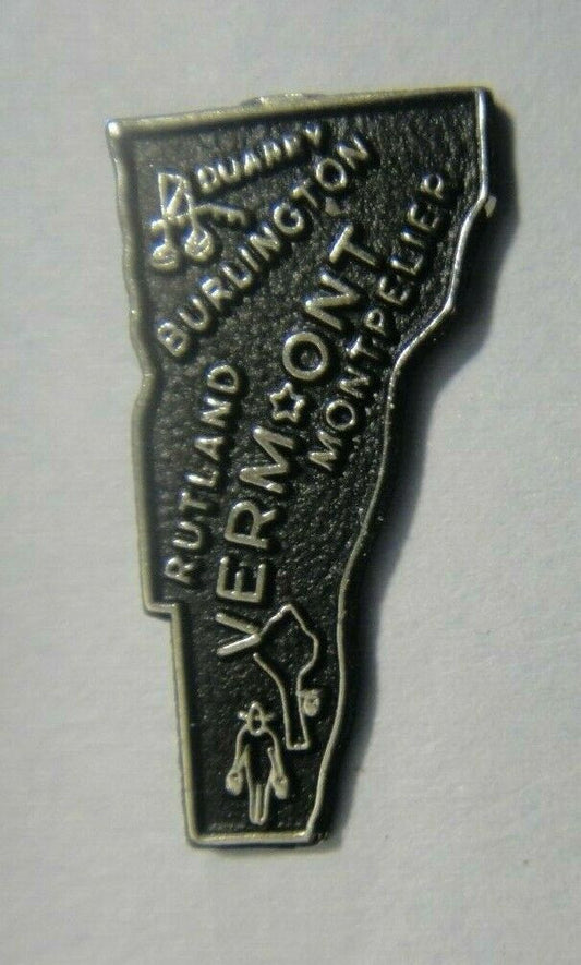 3/4 inches tall,  a new Vermont State Raised Relief Metal Lapel pin with clutch back.  New.

Please note we will always combine shipping on like items.  Any additional patch or pin will ship for 75 cent per item.  Any additional payment will be reimbursed to your Paypal account.  Thank You.