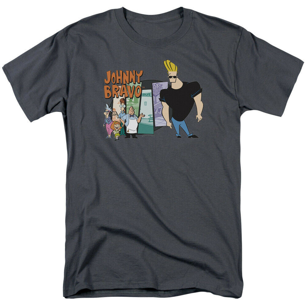 Johnny Bravo "and Friends" Mens Unisex T-shirt -Available Sm to 2x
100% Cotton High Quality Pre Shrunk Machine Washable T Shirt