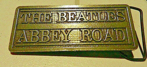The Beatles Abbey Road Stamped Logo Metal Belt Buckle -New
