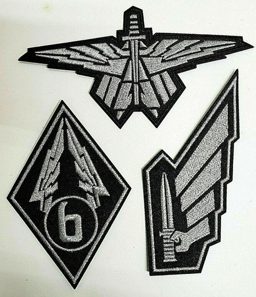 Starship Trooper, Authetic 3 Pack Military Insignia Embroidered Patch -NEW