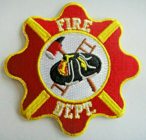 Fire Dept. Logo Embroidered Patch Log-new