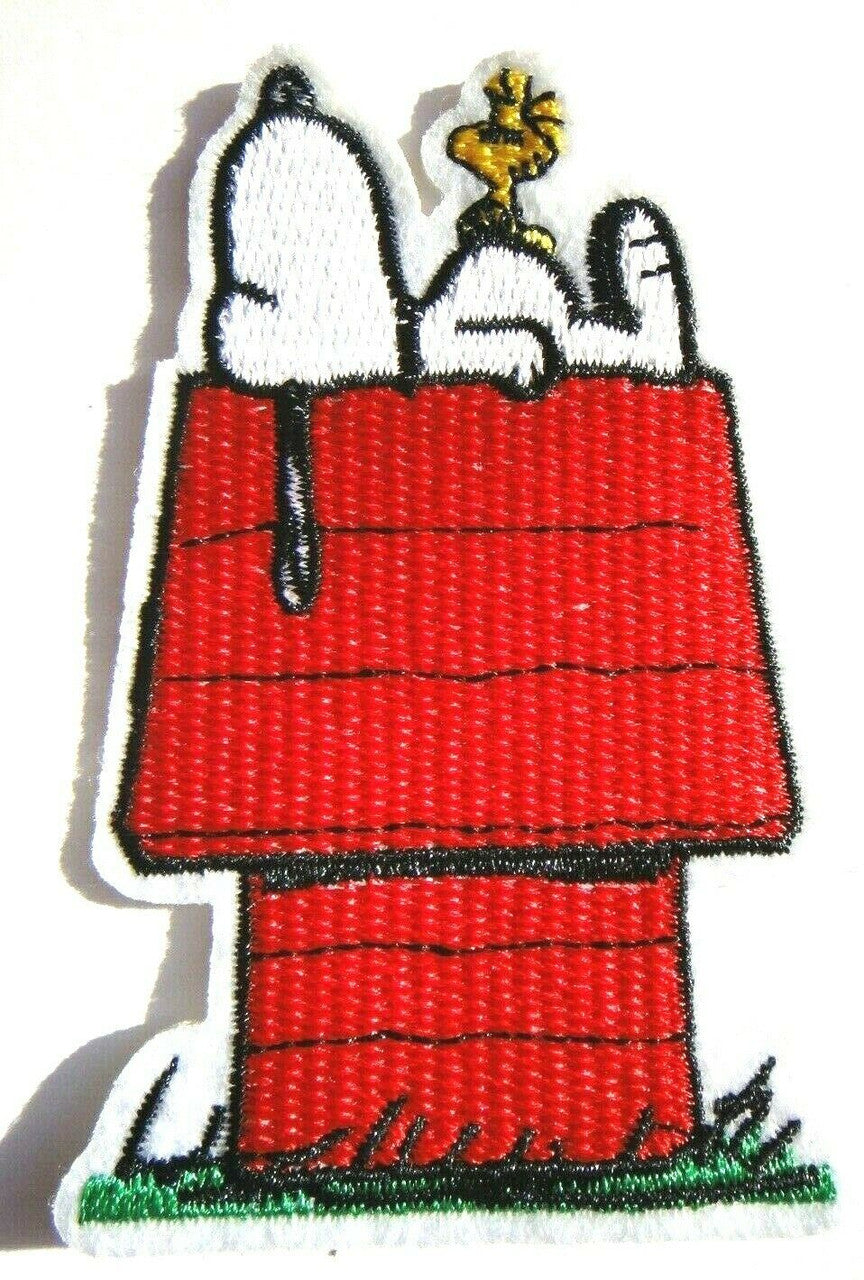 3 1/2 inches tall,  a new Snoopy and Woodstock from the cartoon strip "Peanuts" embroidered patch.  Sew or iron on. New. 

Please note we will always combine shipping on like items.  Any additional patch or pin will ship for 50 cent per item.  Any additional payment will be reimbursed to your Paypal account.  Thank You.