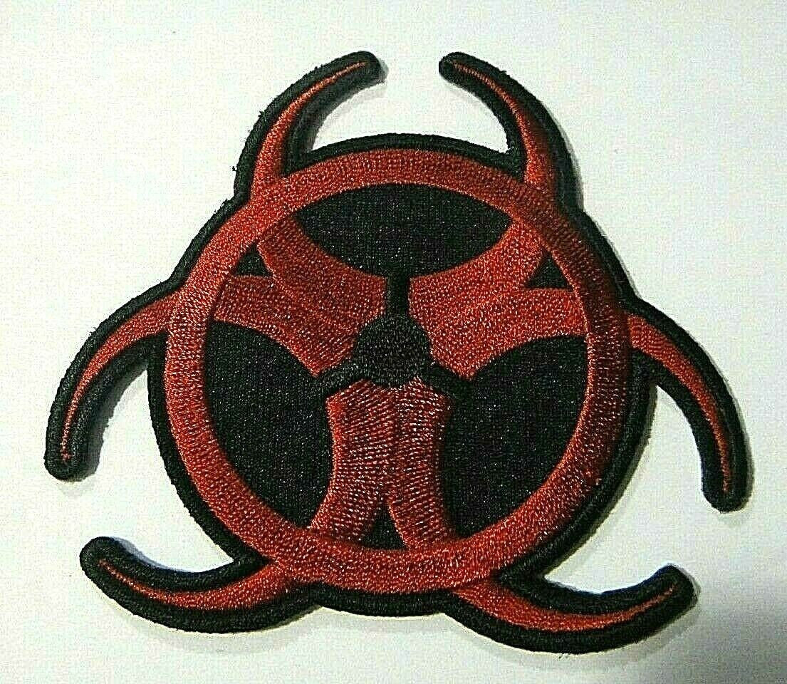 3 inches in diameter,  a new X-Files "BioHazard" Die-Cut symbol embroidered patch. Sew on or iron on.

Please note we will always combine shipping on like items.  Any additional patch or pin will ship for 50 cent per item.  Any additional payment will be reimbursed to your Paypal account.  Thank You.