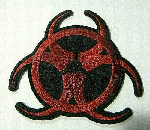 BioHazard Die-Cut Symbol (X-Files) Embroidered Patch -new