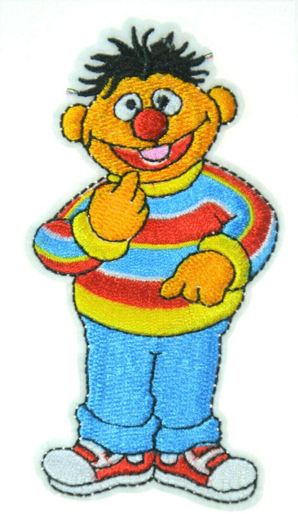 Sesame Street, "Ernie of Burt & Ernie" Embroidered Patch -new