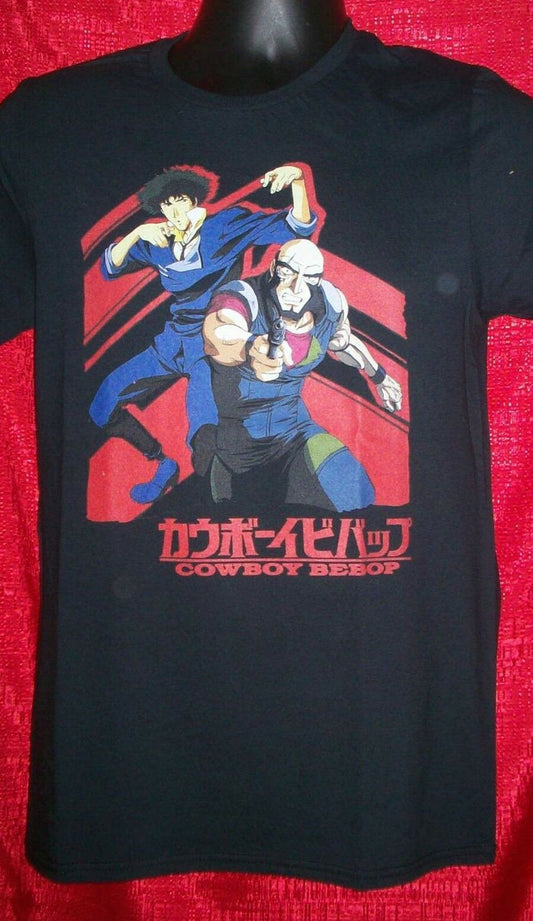Cowboy Beebop Anime T-Shirt - Available Sm to XL
100% Cotton High Quality Pre Shrunk Machine Washable T Shirt