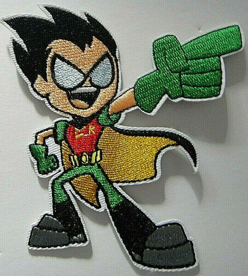 Robin, The Boy Wonder "Teen TItans" Cartoon Series Embroidered Logo Patch -new
