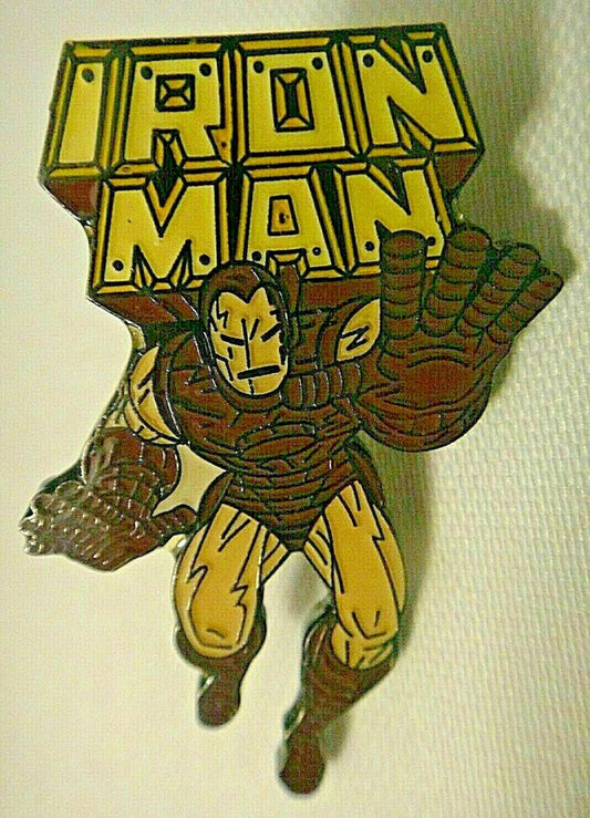 1 1/2 inches tall, Marvel Comics Iron Man classic pose enamel pin with clutch back. New.

Please note we will always combine shipping on like items.  Any additional patch or pin will ship for 50 cent per item.  Any additional payment will be reimbursed to your Paypal account.  Thank You.