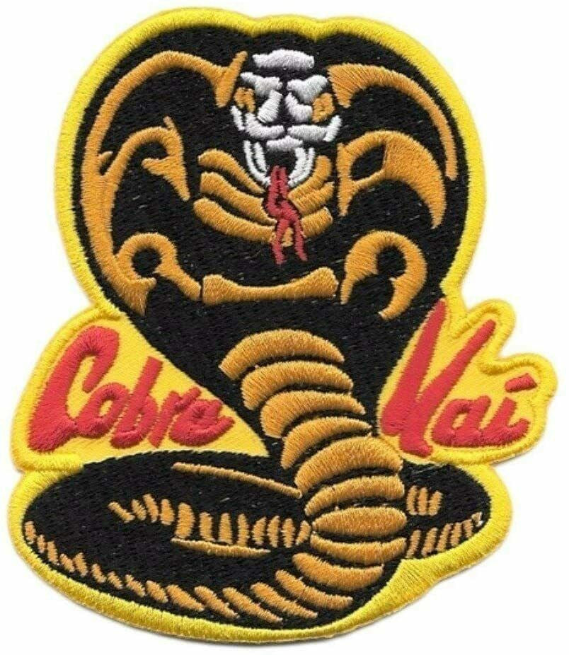 3.75 inches tall, Karate Kid "Cobra Kai" embroidered patch. Sew on or iron on. New.6

Please note we will always combine shipping on like items.  Any additional patch or pin will ship for 50 cent per item.  Any additional payment will be reimbursed to your Paypal account. 