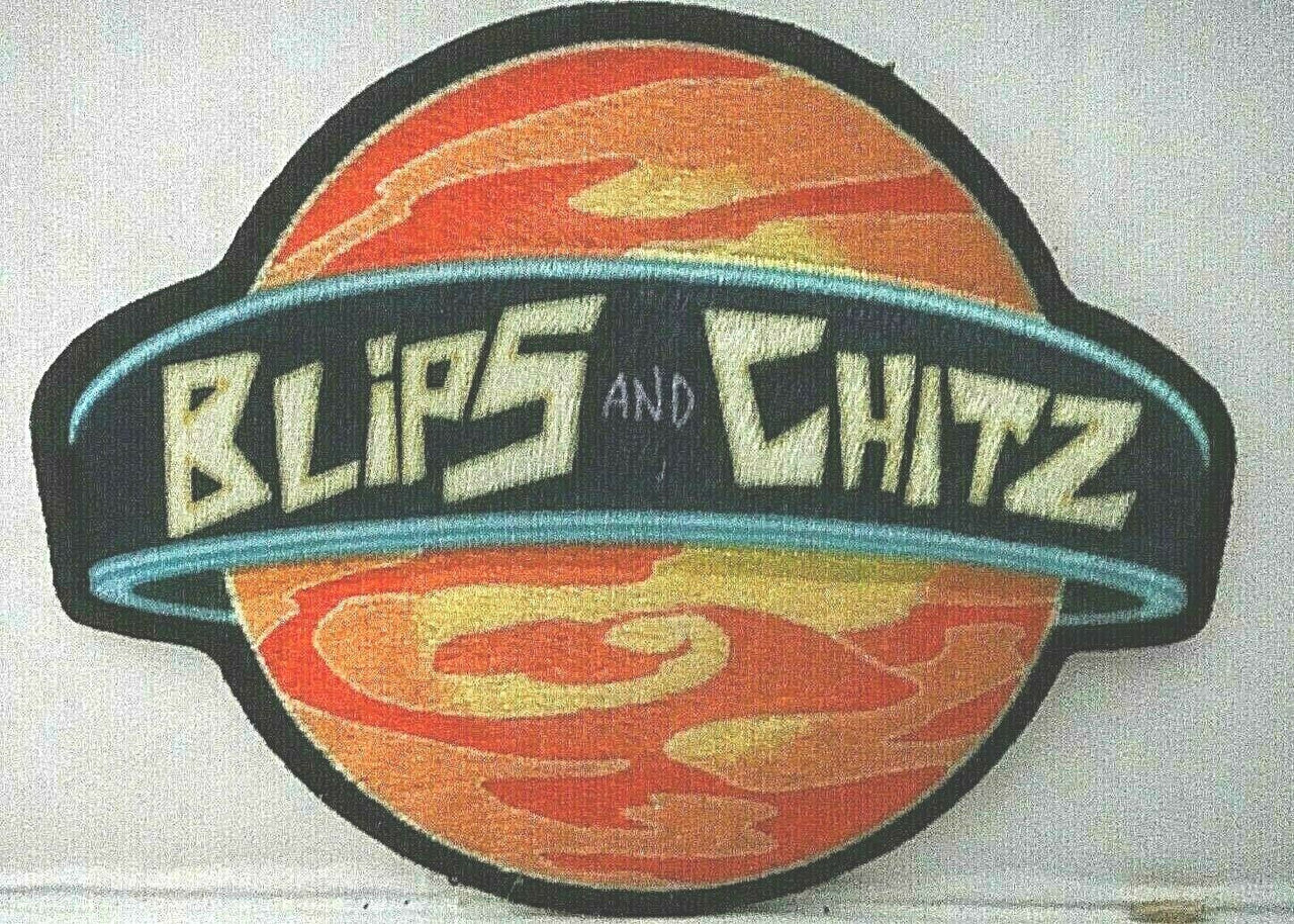 3.5 inches wide  a new Cartoon Network Rick and Morty "Blips and Chitz" embroidered patch.   Sew or iron on. New. 

Please note we will always combine shipping on like items.  Any additional patch or pin will ship for 50 cent per item.  Any additional payment will be reimbursed to your Paypal account.  Thank You.