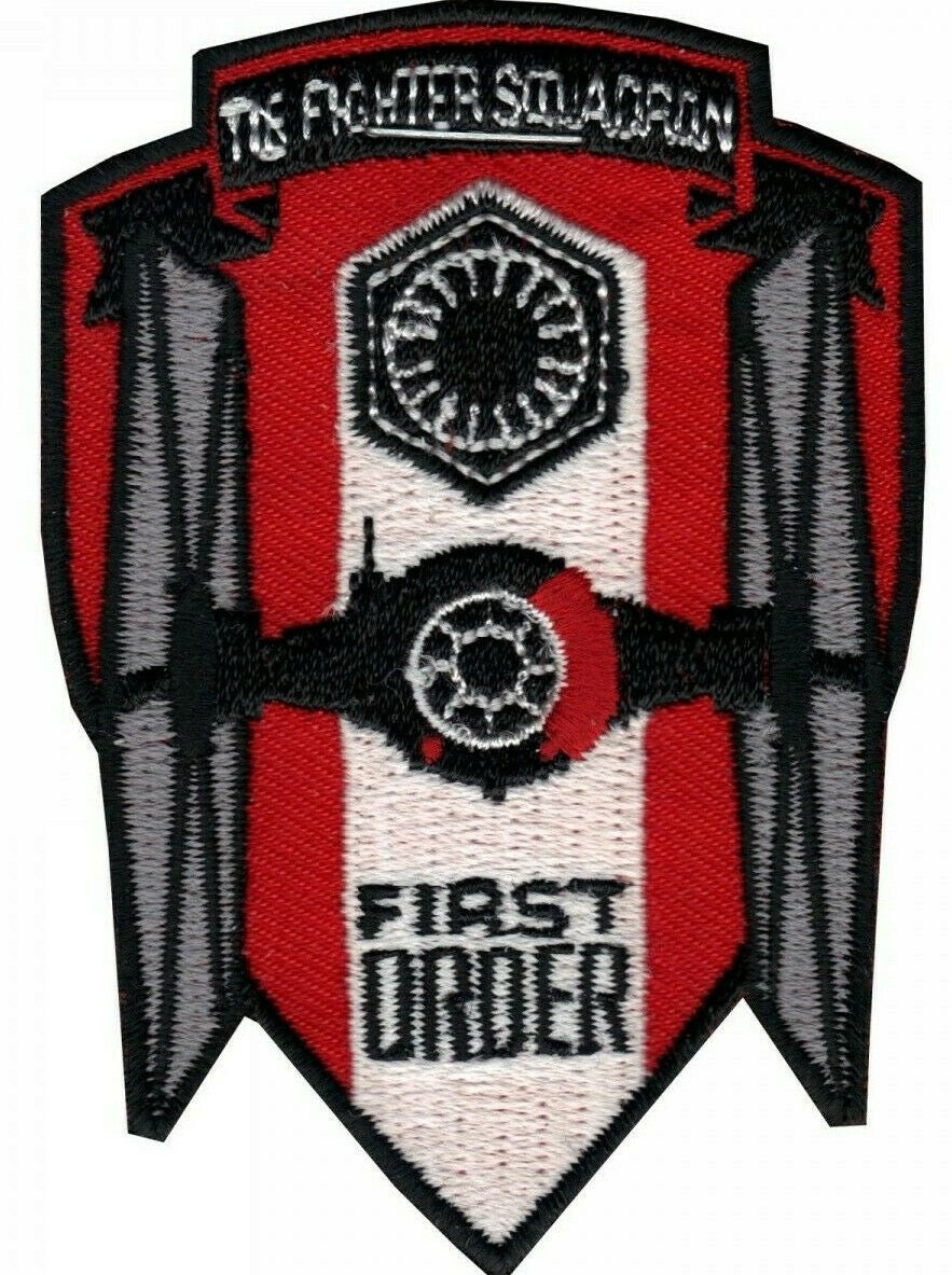 4 inches tall,  a new larger version Star Wars Imperial The Fighter Squadron First Order embroidered patch. Sew on or iron on. New.

Please note we will always combine shipping on like items.  Any additional patch or pin will ship for 50 cent per item.  Any additional payment will be reimbursed to your Paypal account.  Thank You.