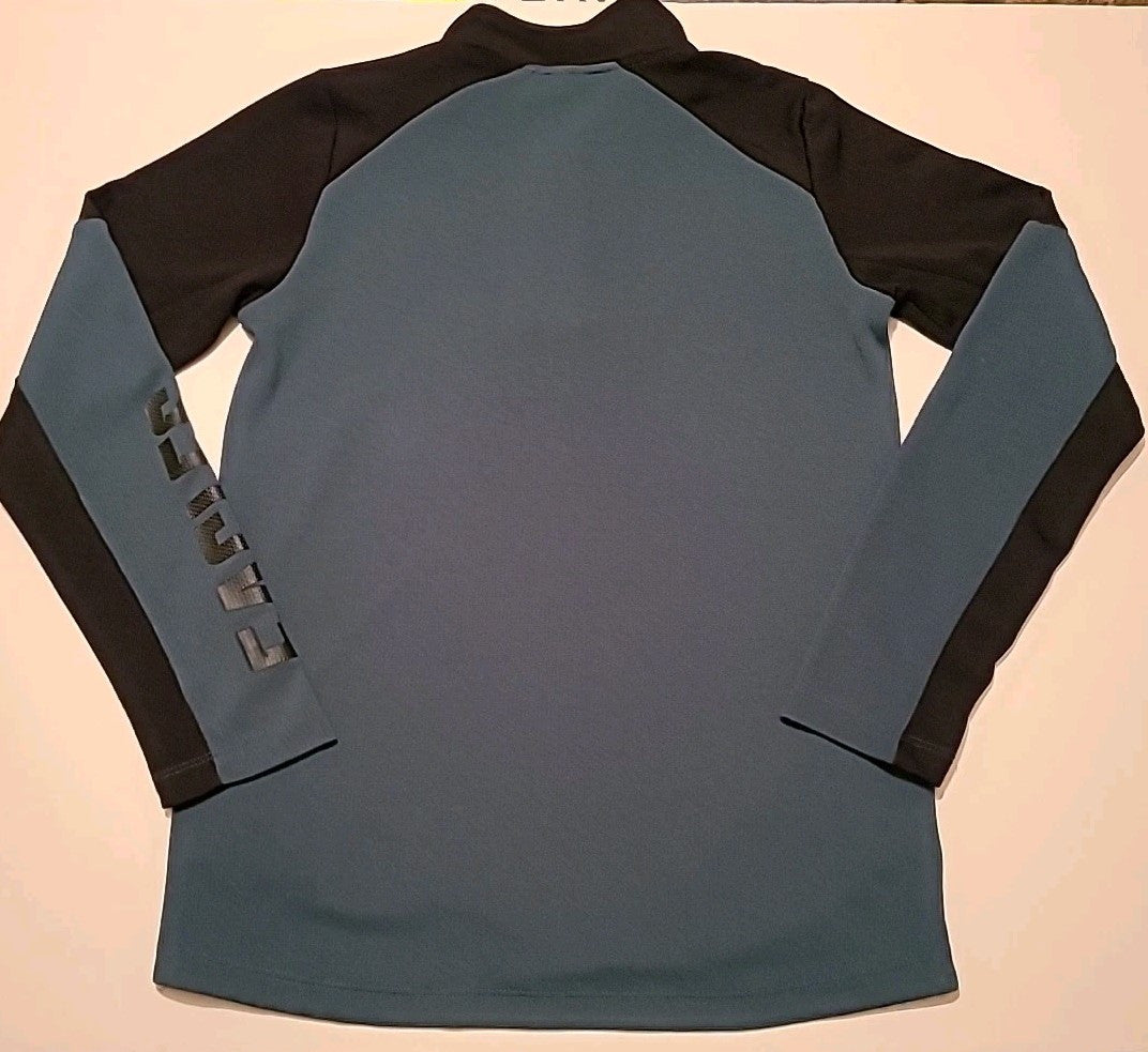 NFL Philadelphia Eagles Long-Sleeve Polo Style Zippered T-Shirt - Women Large