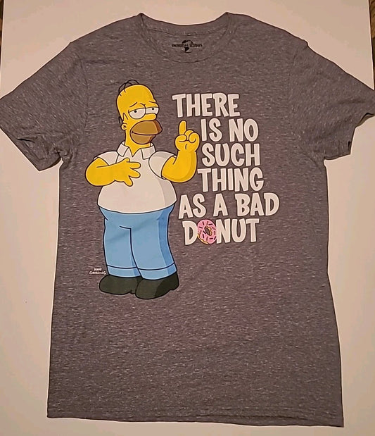 Homer Simpson “No Bad Donuts…” Mens Medium Unisex T-Shirt -New