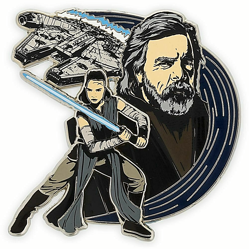 1.75 inch tall, a new Star Wars The Last Jedi "Luke and Rey" cloisonne enamel pins with clutch back.

Please note we will always combine shipping on like items.  Any additional patch or pin will ship for 50 cent per item.  Any additional payment will be reimbursed to your Paypal account.  Thank You