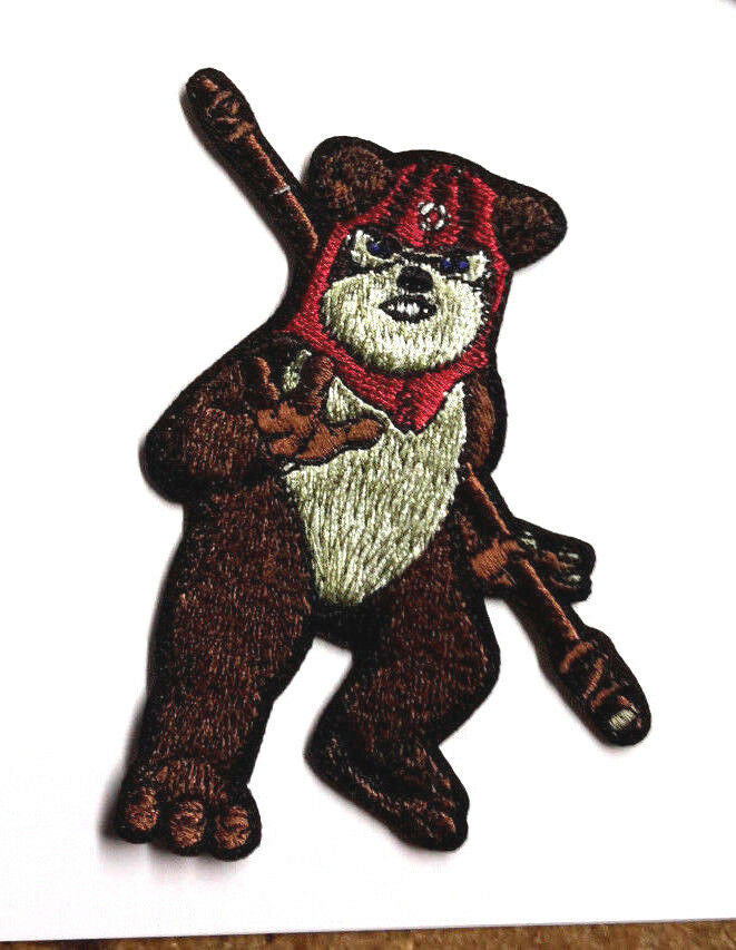 3. 1/2 inches tall,  a new Star Wars Ewok "Walking" Jedi" embroidered patch. Sew on or iron on.

Please note we will always combine shipping on like items.  Any additional patch or pin will ship for 50 cent per item.  Any additional payment will be reimbursed to your Paypal account.  Thank You.