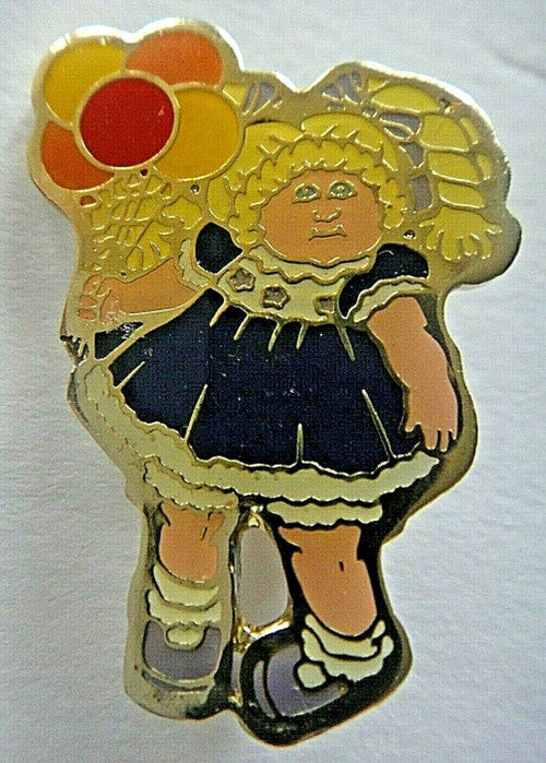 Cabbage Patch Kids "with Balloons" Vintage 1983 Enamel Pin - New
