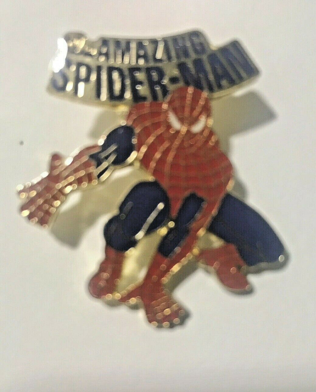 1 3/4 inches tall, a new Marvel Comics The Amazing Spider-Man with Logo enamel pin with clutch back. New.

Please note we will always combine shipping on like items.  Any additional patch or pin will ship for 50 cent per item.  Any additional payment will be reimbursed to your Paypal account.  Thank You.