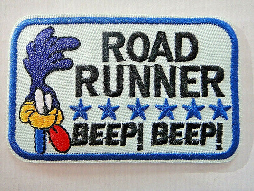 Looney Tunes, Road Runner "Beep! Beep!" Embroidered Shoulder Patch -new