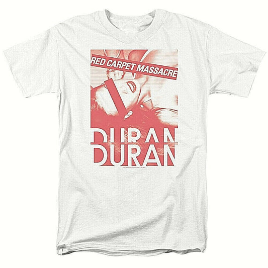 Duran Duran "RED CARPET MASSACRE" Mens Unisex T-Shirt - Available Sm to 3x
100% cotton high quality pre shrunk machine washable t-shirt