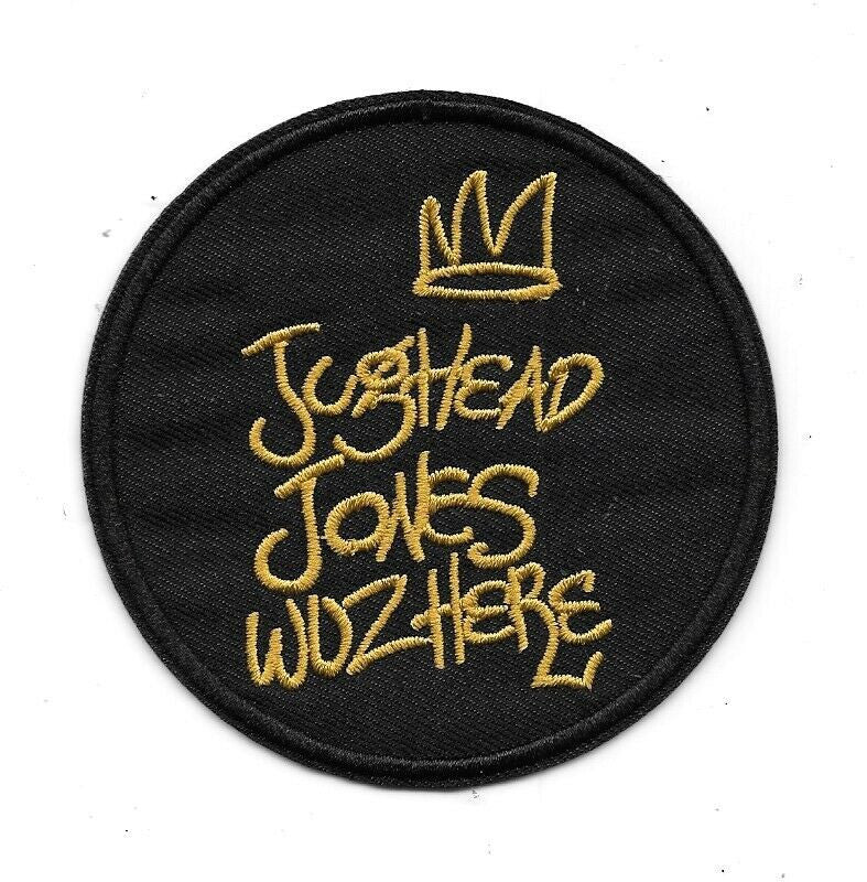 3 inches in diameter, a  new Riverdale TV Series "Jughead Jones Wuz Here" embroidered patch. Sew on or iron on. New.

Please note we will always combine shipping on like items.  Any additional patch or pin will ship for 50 cent per item.  Any additional payment will be reimbursed to your Paypal account.  Thank You.