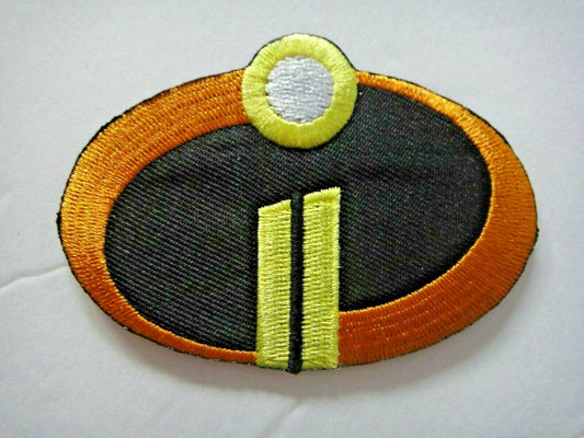3.25 inches wide, a new Disney, Incredibles 2 Logo embroidered patch. Sew on or iron on. New

Other Motion Picture or Television memorabilia:  patches, pins, t-shirts, etc are available under separate auction. 