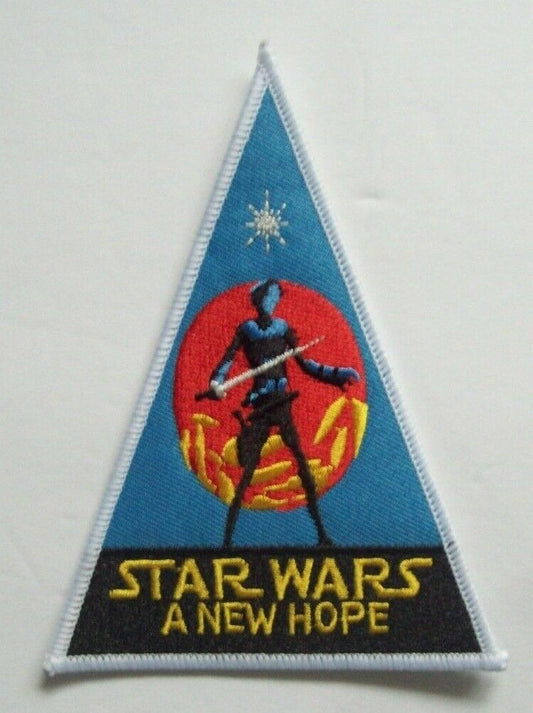 5" high, Star Wars A New Hope embroidered patch. Sew on or iron on. New.

Please note we will always combine shipping on like items.  Any additional patch or pin will ship for 50 cent per item.  Any additional payment will be reimbursed to your Paypal account.  Thank You.