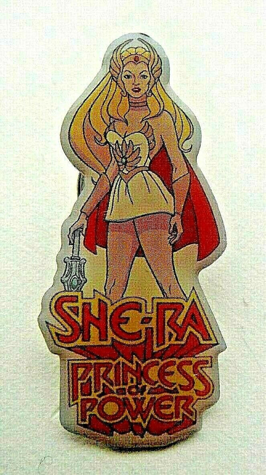 1.5 inches tall, SHE-RA, Princess of Power enamel pin with clutch back. He-man sister from the classic cartoon series Masters of the Universe. New.

Please note we will always combine shipping on like items.  Any additional patch or pin will ship for 50 cent per item.  Any additional payment will be reimbursed to your Paypal account.  Thank You.