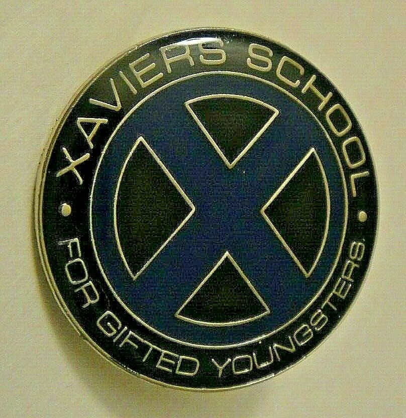 1 1/4 inches diameter, a new Marvel Comics Xavier School for Gifted Children logo enamel pin with clutch back. New.

Please note we will always combine shipping on like items.  Any additional patch or pin will ship for 50 cent per item.  Any additional payment will be reimbursed to your Paypal account.  Thank You.